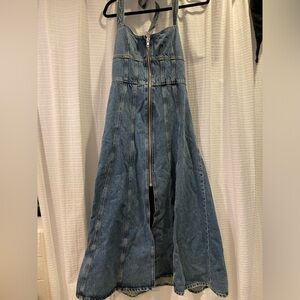 Reformation Lilah Denim Midi Dress